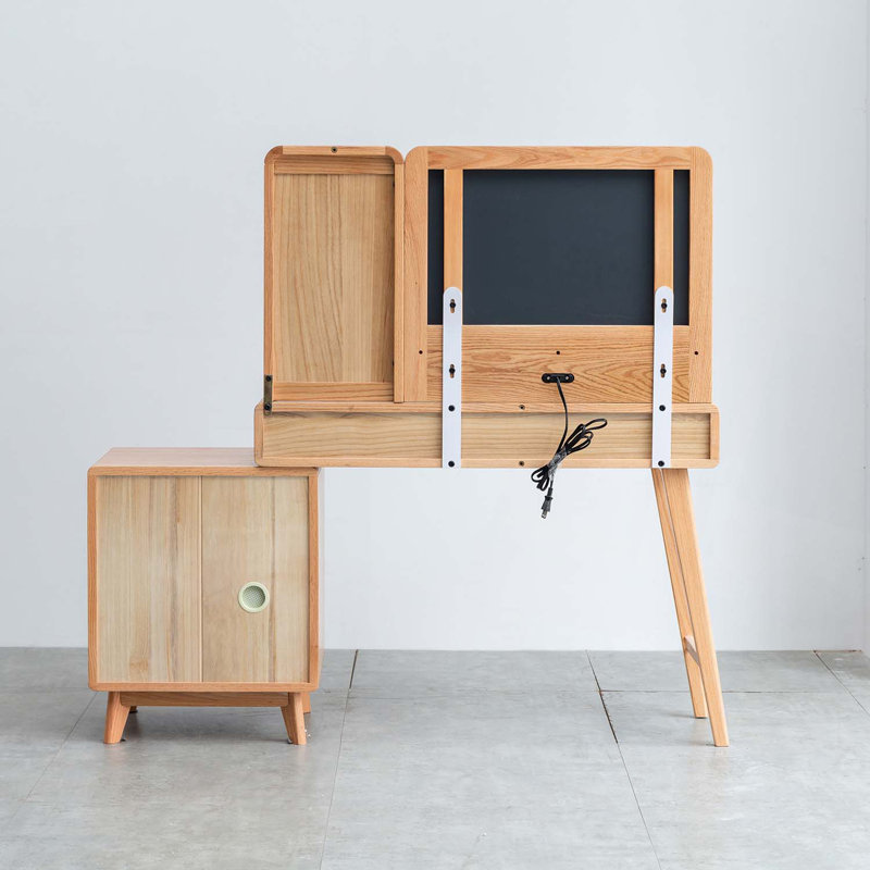 , Commode en chêne commode de table 100% chêne massif bois naturel naturel