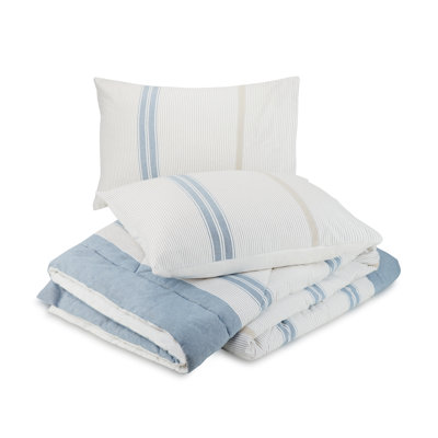 Ensemble d'édredon en coton sergé 3 pièces Mason