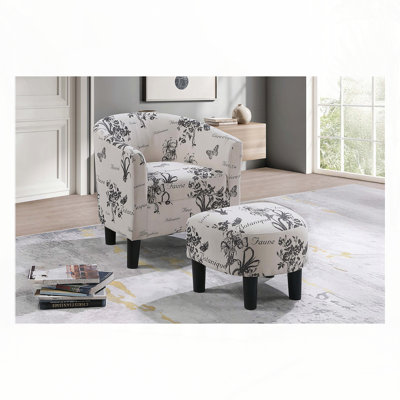 Chaise d'appoint et repose-pieds