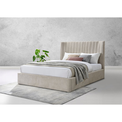 Lit en tissu Loren Beige