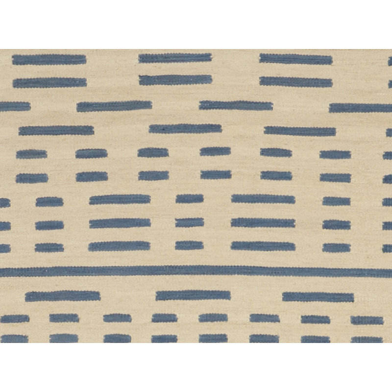 Tapis beige/bleu handwoven à tissage plat
