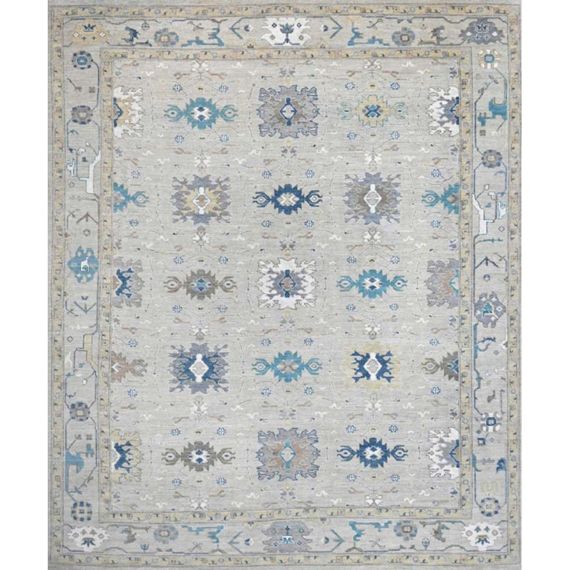 Oushak Collection, Transitional One-of-a-Kind Rectangle 12'3" X 14'8" Hand Knotted Area Rug