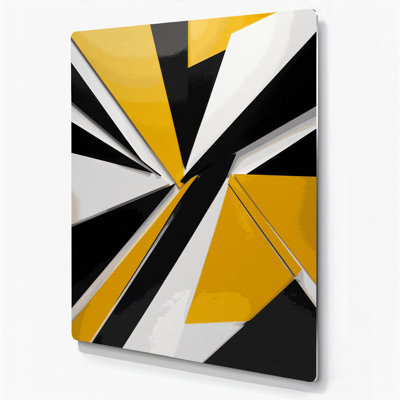 Art abstrait en métal noir 67 formes abstraites