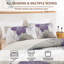 Ensemble de courtepointe à motif floral 3 pièces avec taies décoratives-122272494-122272497