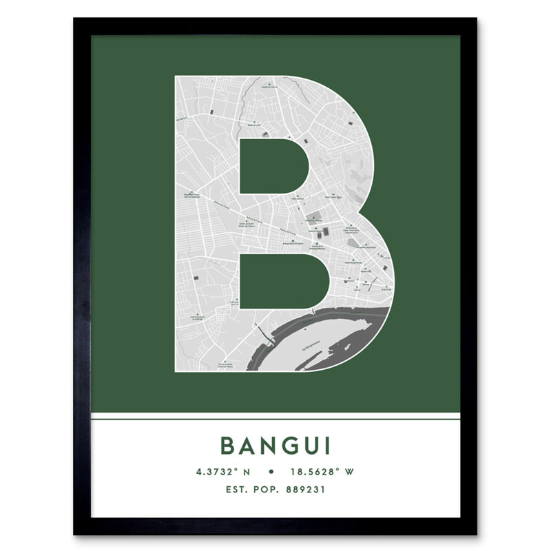 Bangui Central African Republic City - Single Picture Frame Typography