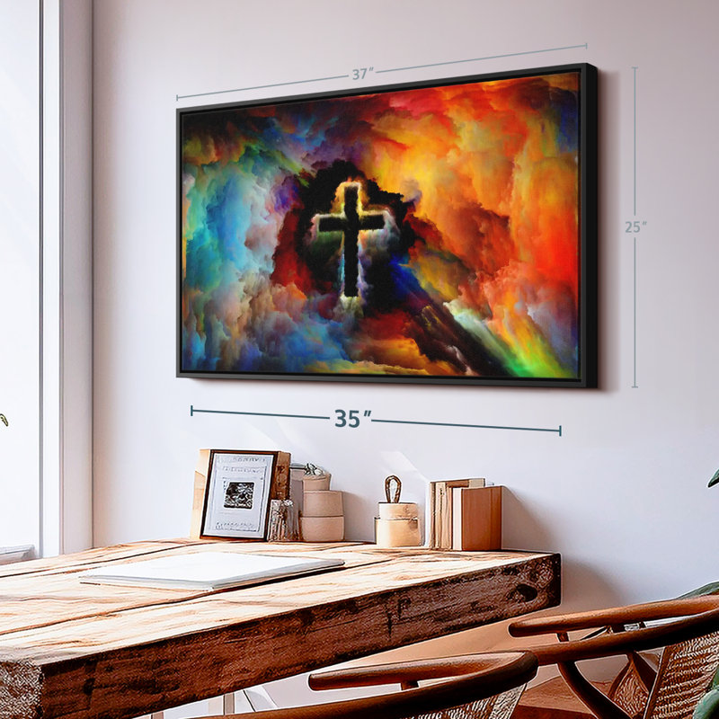 «Colorful Cross», H 37 po x l 25 po