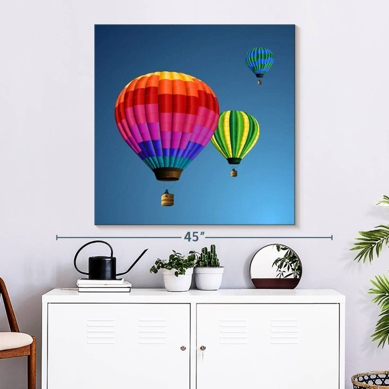 Arney Blue Sky Hot Air Balloons, 33" H x 33" W