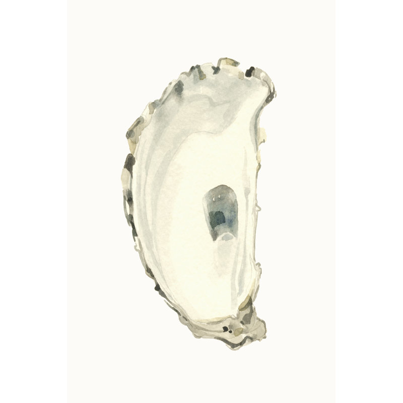 Neutral Oyster Study II by Emma Caroline - Painting, 30 cm H x 20 cm W, Wrapped Canvas