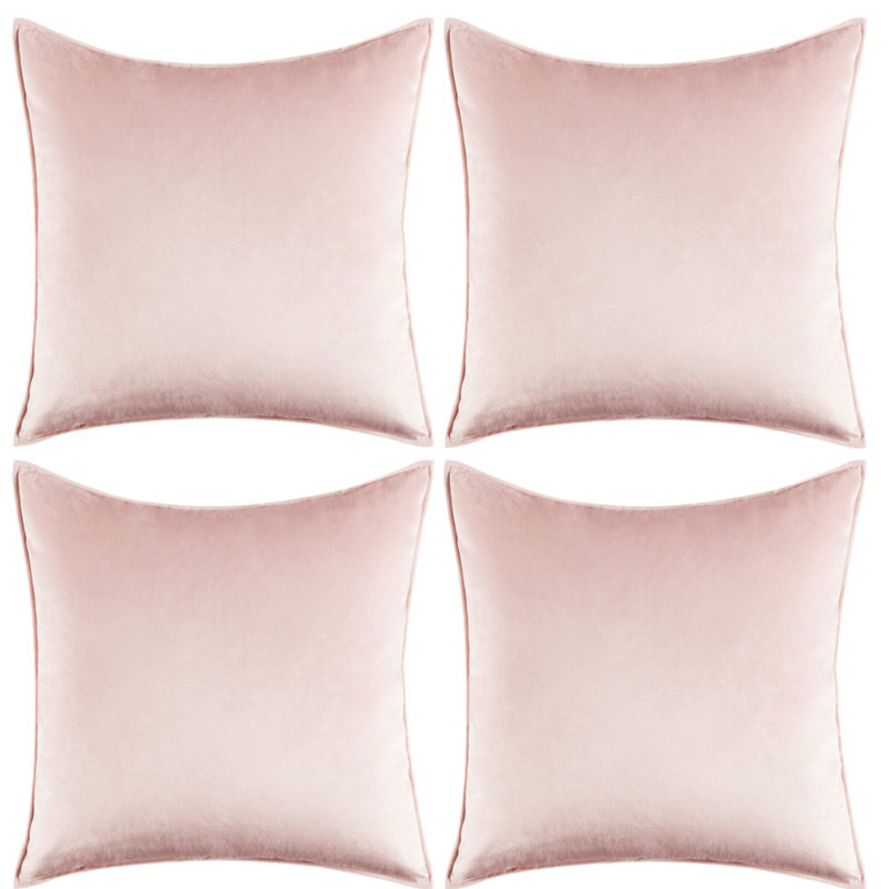 Coussin décoratif en velours , Rose