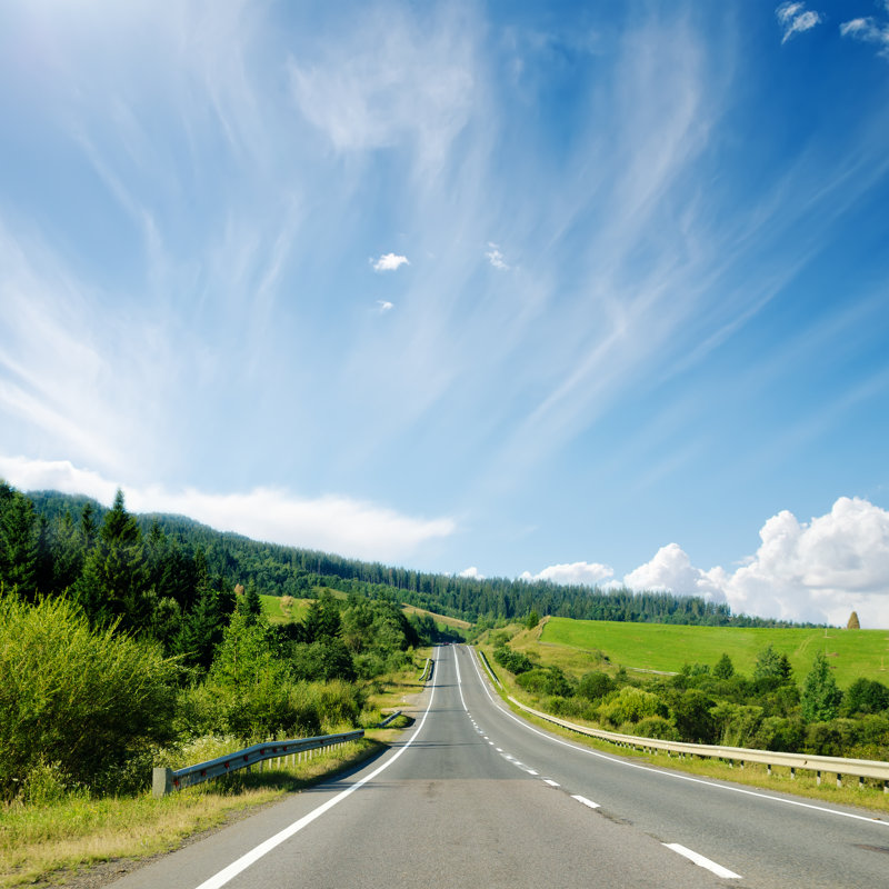 Asphalt Road - Wrapped Canvas Print, 122cm H x 122cm W x 3.8cm D