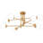 Surjit 8 - Light Sputnik Modern Linear Chandelier With Milky White Glass Shade-809918849