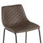Ensemble de 2 tabourets de comptoir en similicuir avec cadre en fer brun-423125600-418540025