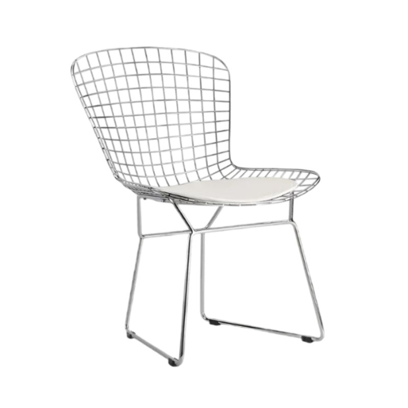 Fauteuil Aiotreb, Chrome, Blanc