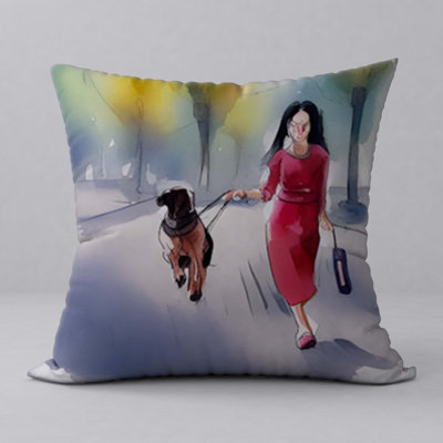 Abstract Throw Pillow