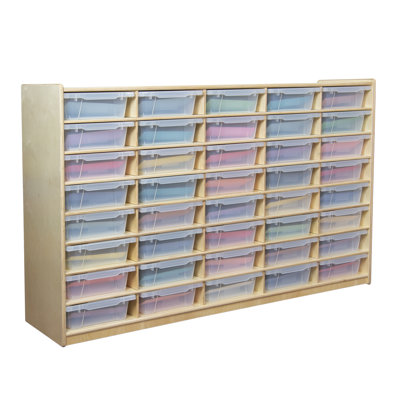 40 Compartment Manufactured Wood Cubby