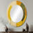 Harmony In Honey Folage II - Yellow Oval Wall Mirror Decor-1149304472