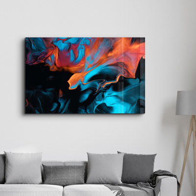 Élégante peinture murale en verre trempé de 13,8 po x 21,7 po | 100% verre trempé, épaisseur: 0,16 pouce | Imprimé UV pour des couleurs éclatantes | Parfait pour la décoration intérieure, le salon et les espaces de bureau