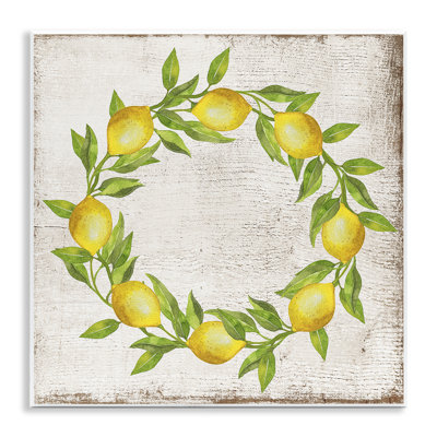  Art mural, couronne de citron et lettre O par Creatif Belle