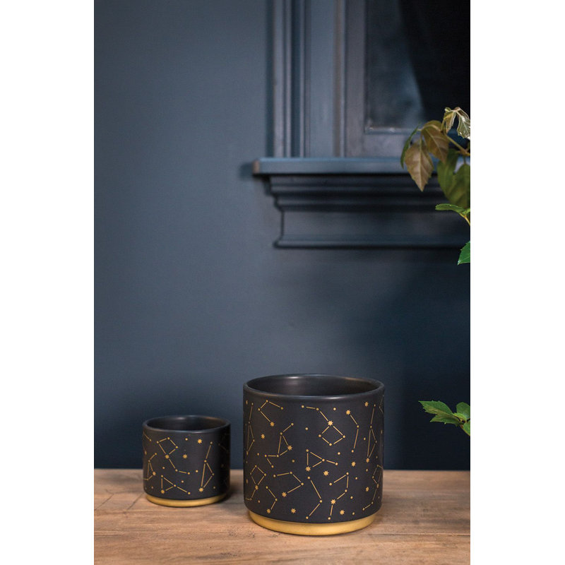 Bansari Ceramic Pot Planter, 4.5" H x 4.75" W x 4.75" D