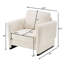Chaise d'appoint rembourrée avec pieds en bois massif Teddy Boucle-94664208
