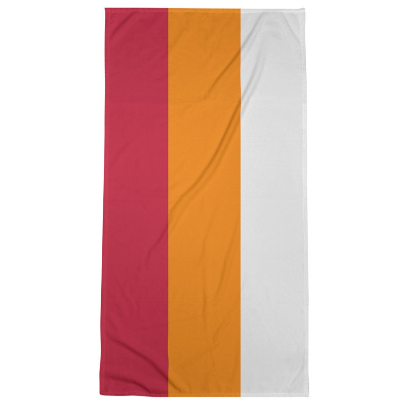 Beach Towel, Red/Orange/Off White