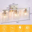 Luminaire de salle de bain moderne brossé avec abat-jour en cristal, luminaire mural pour miroir, base E26, conception résistante à l'eau-1218717340-1218717337
