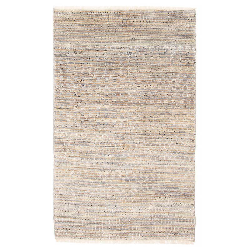 Tapis gris ombre en soie One Of A Kind 3 pi 0 po x 5 pi 0 po