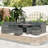 6-Piece Outdoor Sectional Sofa Set with Adjustable Backrests, Spacious Storage and Glass-Top Table-1811011890