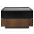 Multi-Functional Square 360°Rotating Coffee Table With 2 Drawers, High Gloss 2-Tier Centre Table With Swivel Tabletop And Storage, Walnut Table Frame Side Table For Living Room