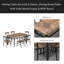 Ensemble de table de salle à manger avec 6 chaises, table de salle à manger avec structure en métal solide et panneau de fibres à densité moyenne pour un petit espace, facile à assembler-637403685-637403738