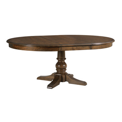 Skylinn Extendable Round Solid Wood Dining Table