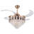 Jillyn 4 - Blade Crystal Ceiling Fan with Remote Control and Light Kit Included