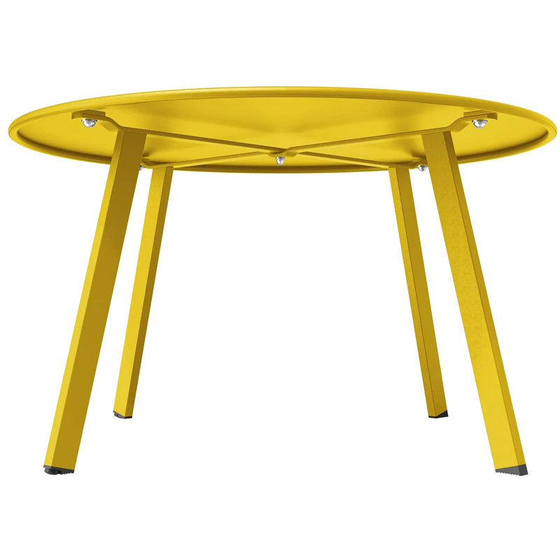 28″ Patio Side Table – Powder Coated Steel Outdoor End Table With Uv Protection, Lightweight & Easy Assembly For Backyard, Deck Or Balcony