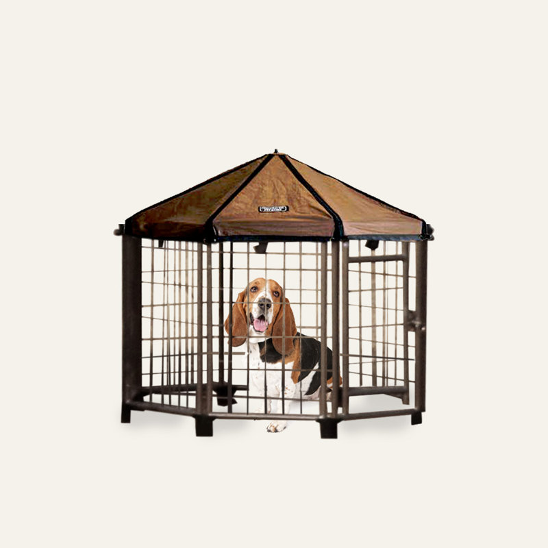 18'' H Panel Metal Yard Kennel With Door