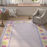 Tapis mauve / beige touffeté à la main Claro
