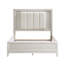 Grand lit antique avec tête de lit à DEL rembourrée avec coussin moderne 1pc, façades en roseau