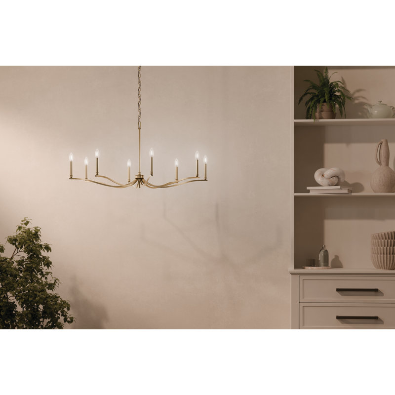 Steel Dimmable Classic / Traditional Chandelier, 6, Bronze, 22.25" H x 42" W x 42" D