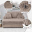 Chaise longue moderne rembourrée avec 2 porte-gobelets, une poche et des coussins-259025189