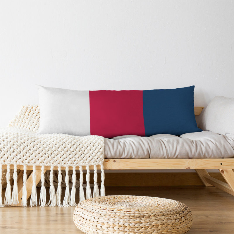 Stripes Medium Polyester/Polyfill Body Pillow, Arizona, Red Middle/Navy