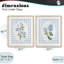 Ensemble de 2 impressions encadrées sous verre Blooms on Blue Chequered, design par Lanie Loreth-1425867910-1425867911
