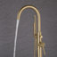 Robinet de baignoire autoportant 48,43 po à poignée simple moderne en acier inoxydable avec douche à main-134381402