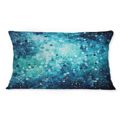 Aqua Lagoon I - Abstract Landscapes Printed Throw Pillow