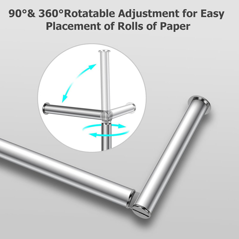 Free Standing Toilet Paper Holder, Silver