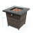 28Inch Fire Table, Black Brown, Steel Components, Propane/ Fueled, 40000Btu Heat Output Square Pit Heating Table 28Inch, Lid, Fueled
