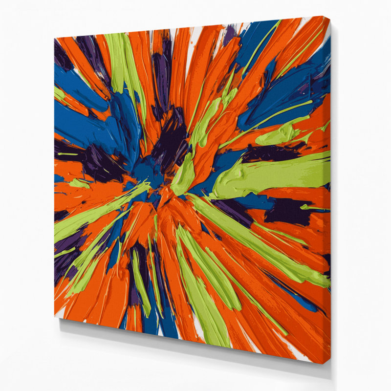 «Neo Expressionism 62», art mural sur toile brune, H 32 po x l 32 po