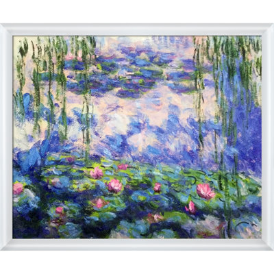 "water lilies" par claude monet, peinture sur toile encadrée