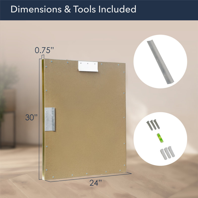 Markey Metal Rectangle Mirror, 30" x 24"