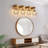 Farmhouse Vanity Light Fixture With Metal Shade And Wood Accents, 4-Light Antique Brass Wall Sconce For Bathroom, Bedroom, And Hallway-699618419-699618422-699618423
