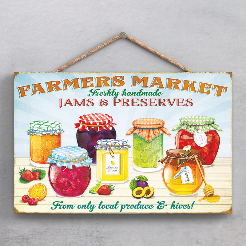 Farmers Market 1 Piece Wall Art on MDF