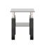 Table de bout moderne en verre trempé 1 pièce, table de bout, table carrée pour le salon-132396043-132396047